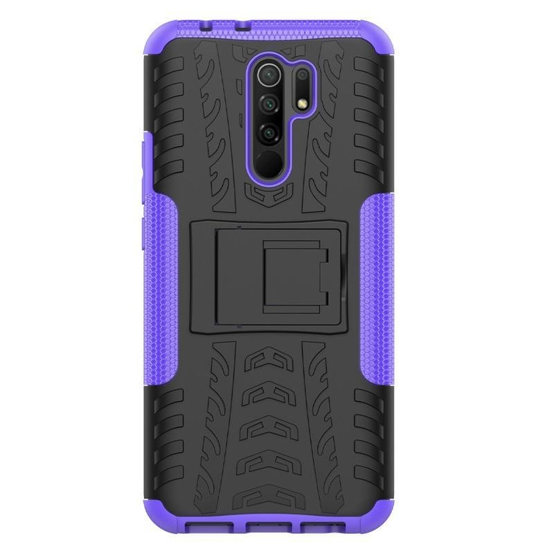 Kick odolný hybridný kryt pre mobil Xiaomi Redmi 9 - fialový