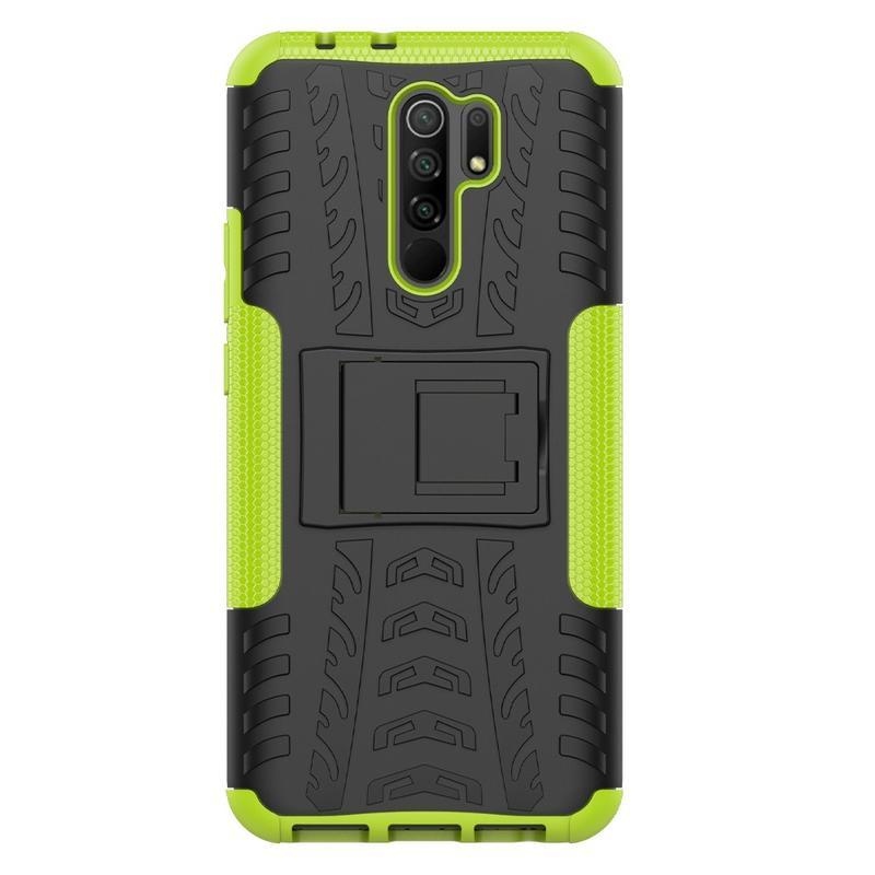 Kick odolný hybridný kryt pre mobil Xiaomi Redmi 9 - zelený