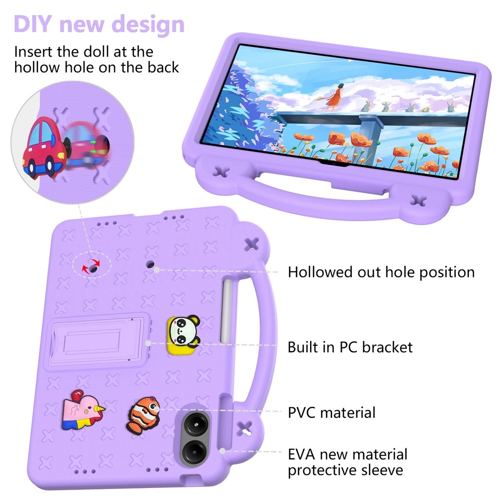 Kids odolný obal na tablet Xiaomi Redmi Pad 2 Pro - fialový