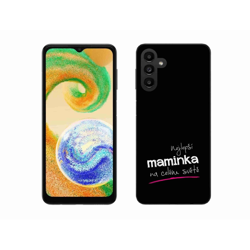 Gélový kryt mmCase na Samsung Galaxy A04s (164.7x76.7x9.1mm) - najlepšia mamička 4 čierne pozadie