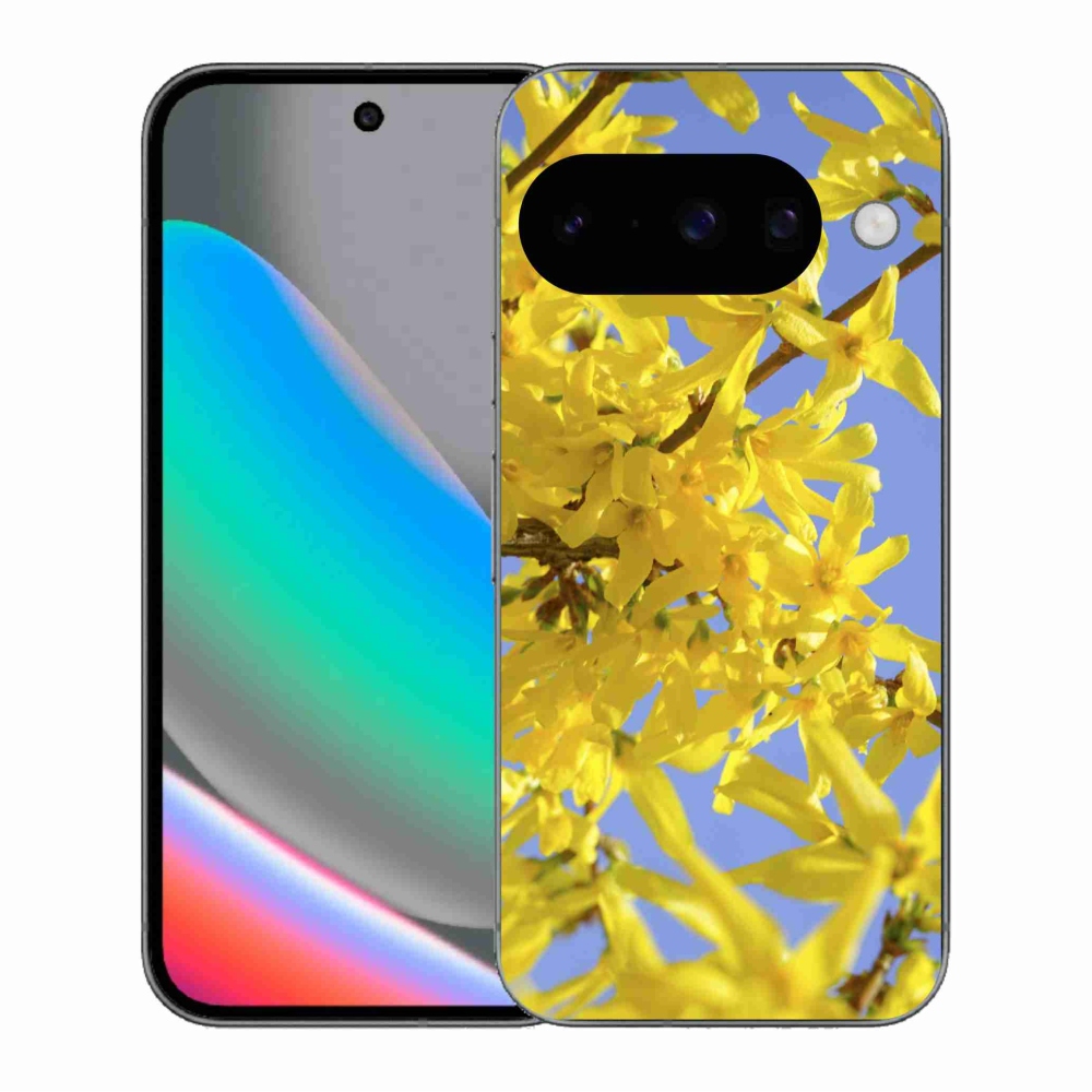 Gélový kryt mmCase na Google Pixel 10 - žlté kvety