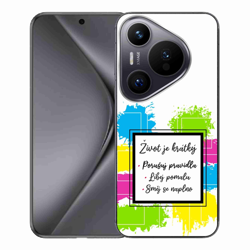 Gélový kryt mmCase na Huawei Pura 70 Pro - citát 5 biele pozadie