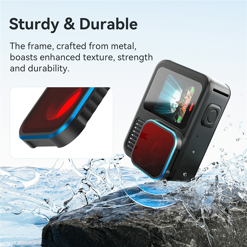 AMAGISN potápačský filter pre GoPro Hero 13/12/11/11 Mini/10/9 - fialový