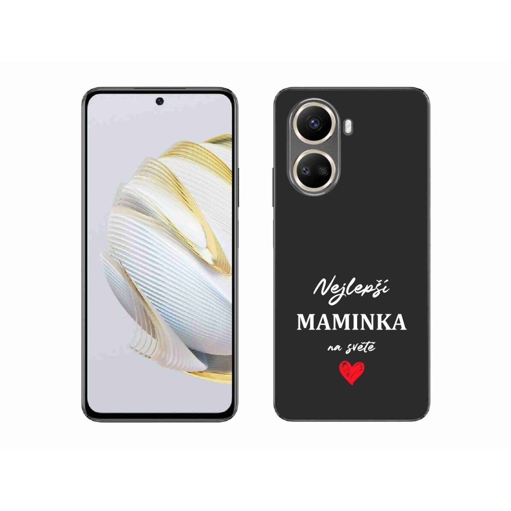 Gélový kryt mmCase na Huawei Nova 10 SE - najlepšia mamička 1 čierne pozadie