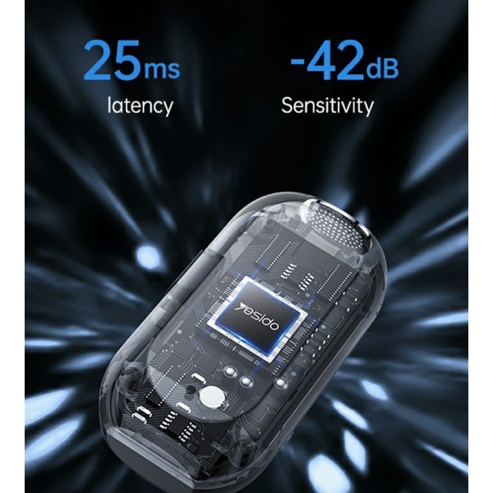 Yesido KR22 bezdrôtový klopový mikrofón s AI redukciou šumu USB-C