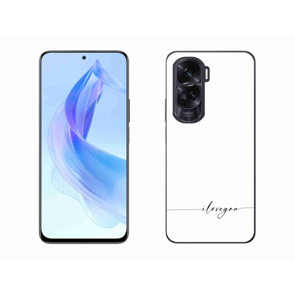 Gélový kryt mmCase na Honor 90 Lite - I love you biele pozadie