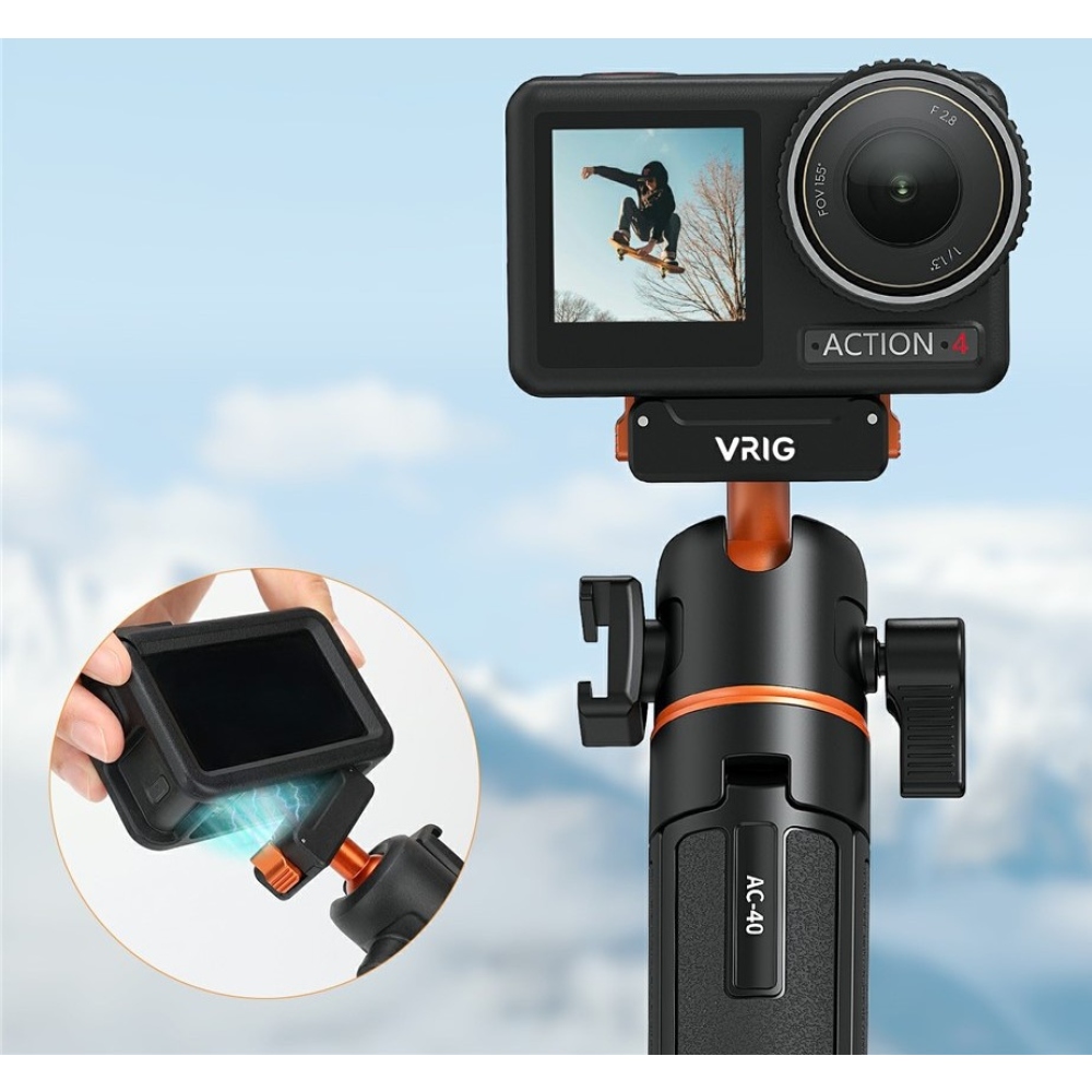 VRIG Magnetický rýchloupínací statív pre DJI Osmo Action 5 Pro, 4 a 3