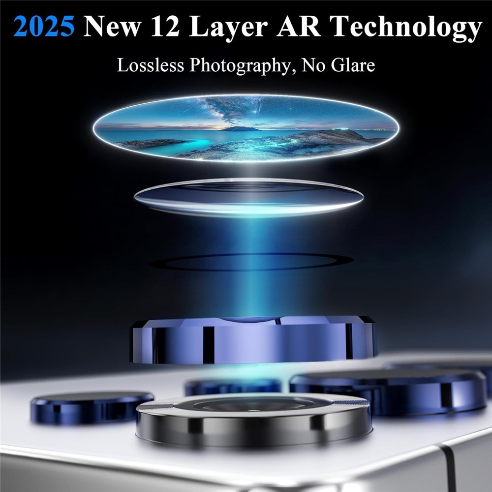 KLB sklo šošovky fotoaparátu na Samsung Galaxy A15 4G/5G (samostatné sklá) - čierne