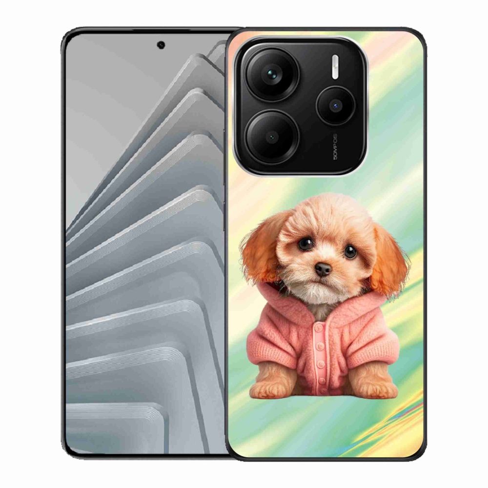 Gélový kryt mmCase na Xiaomi Redmi Note 14 5G - šteňa vo svete
