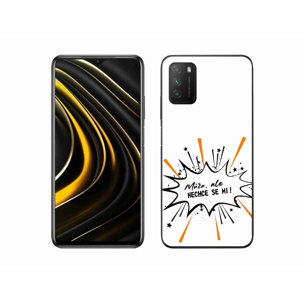 Gélový kryt mmCase na Xiaomi Poco M3 - vtipný text 11 biele pozadie