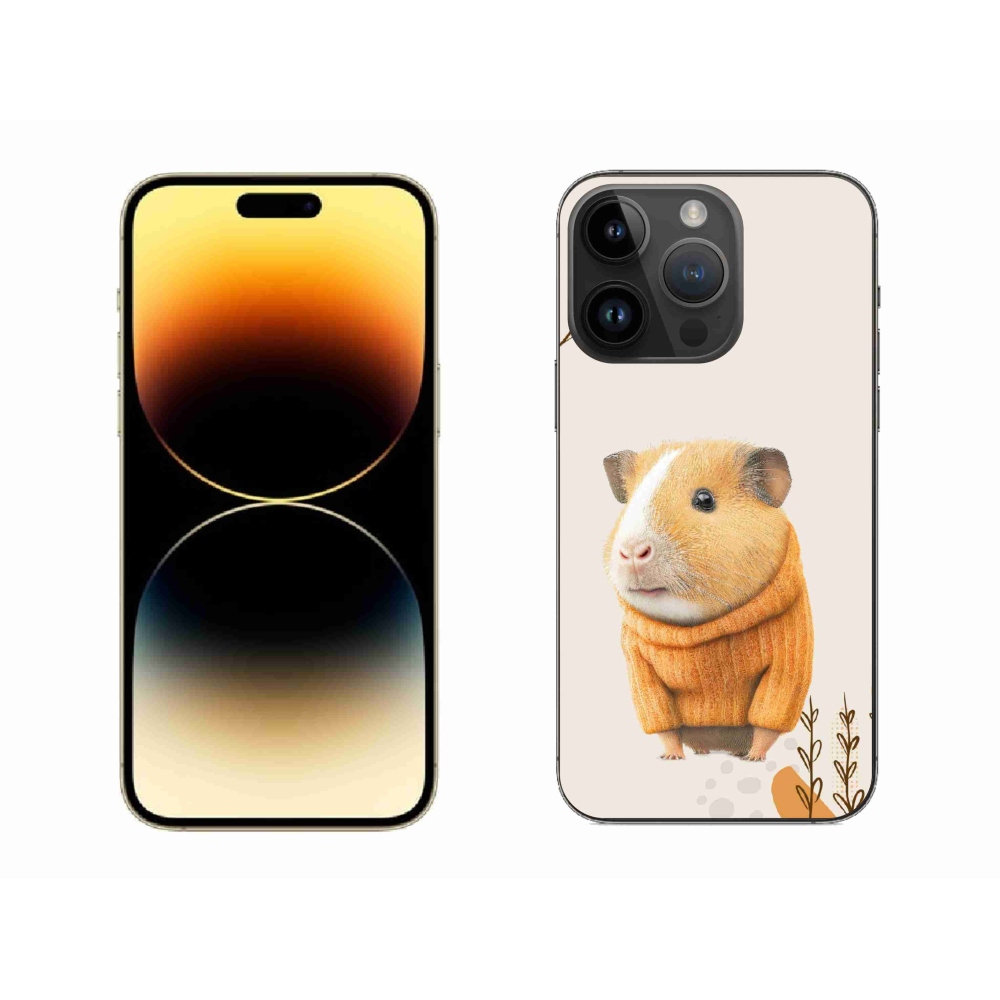 Gélový kryt mmCase na iPhone 14 Pro Max - morča vo svetri