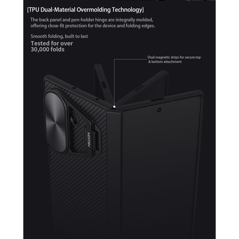 Nillkin CamShield Prop Magnetický zadný kryt pre Samsung Galaxy Z Fold 7 Black
