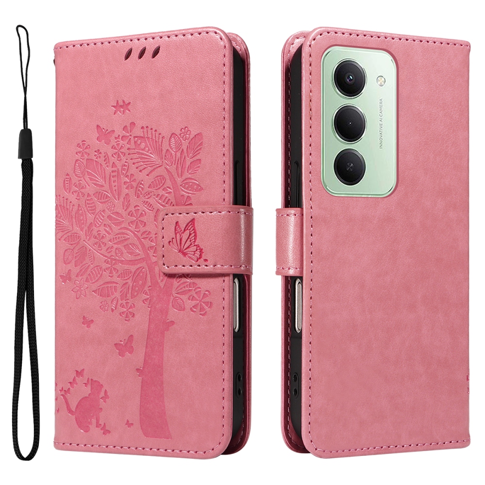 Trees knižkové púzdro na Xiaomi Redmi 15 4G (171mm) - ružové