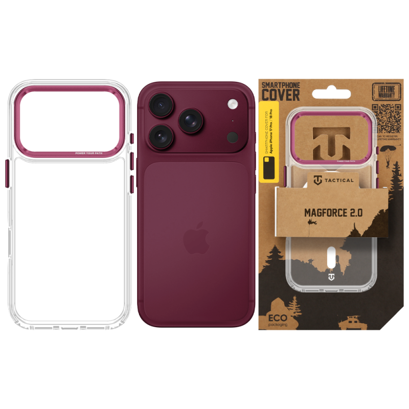 Tactical MagForce 2.0 Puzdro pre Apple iPhone 17 Pro/18 Pro, farba Burgundy