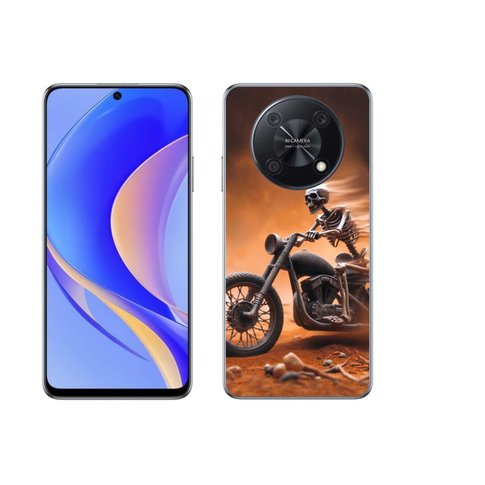 Gélový kryt mmCase na Huawei Nova Y90 - kostra na motorke