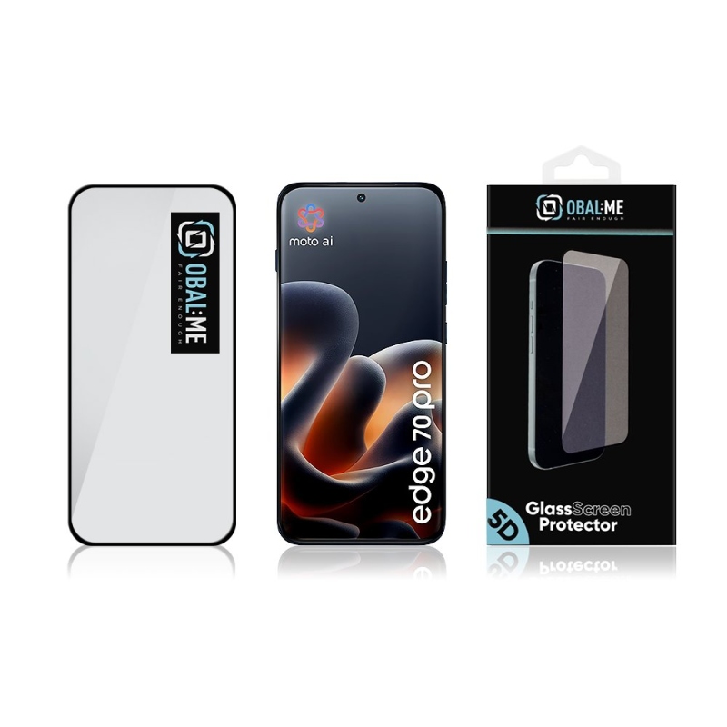 OBAL:ME 5D tvrdené sklo pre Motorola Edge 70 Pro, čierne