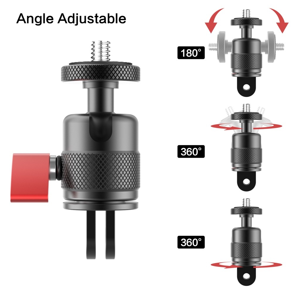 Otočný adaptér 360° pre akčné kamery GoPro a Insta360