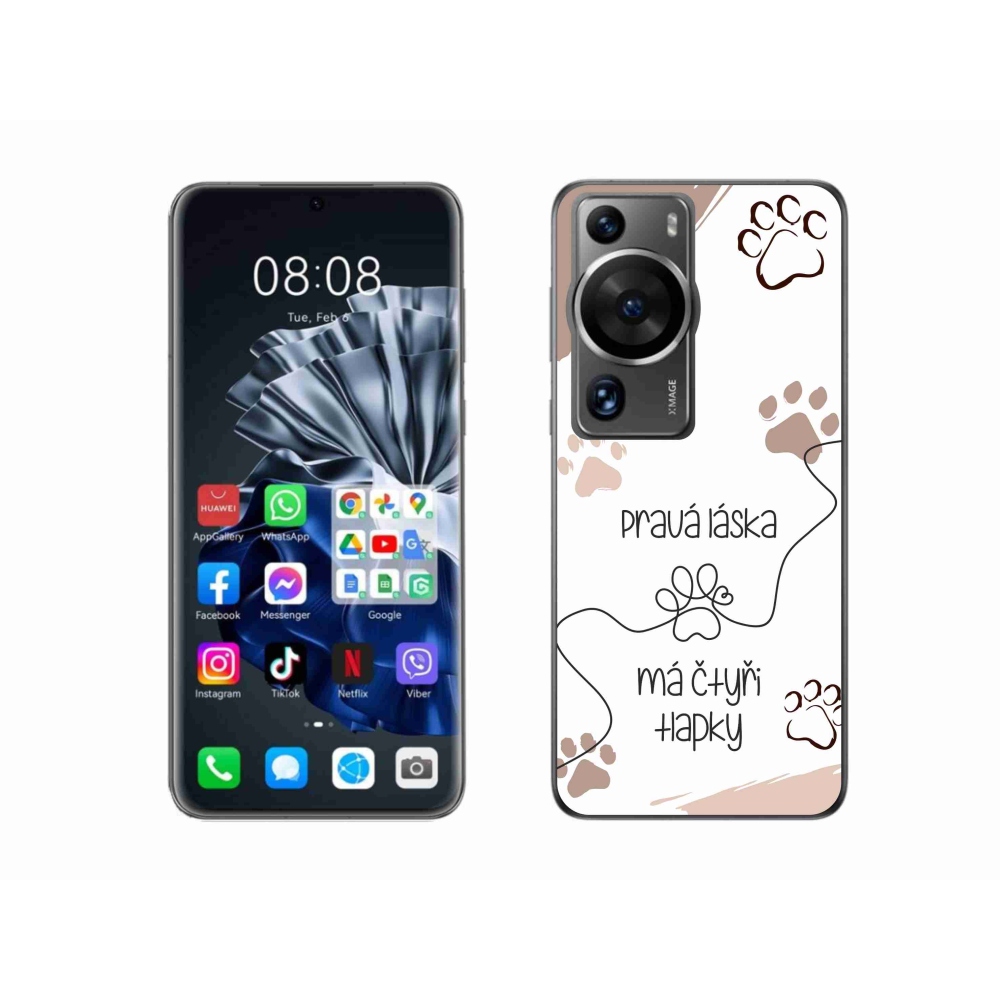Gélový kryt mmCase na Huawei P60 Pro - psí motív 1 biele pozadie