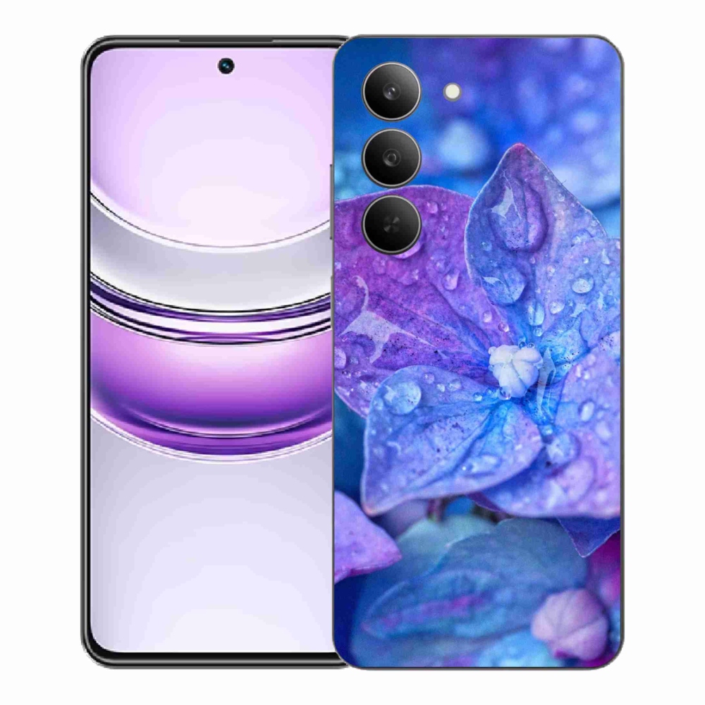 Gélový kryt mmCase na Realme 14x 5G - fialový kvet