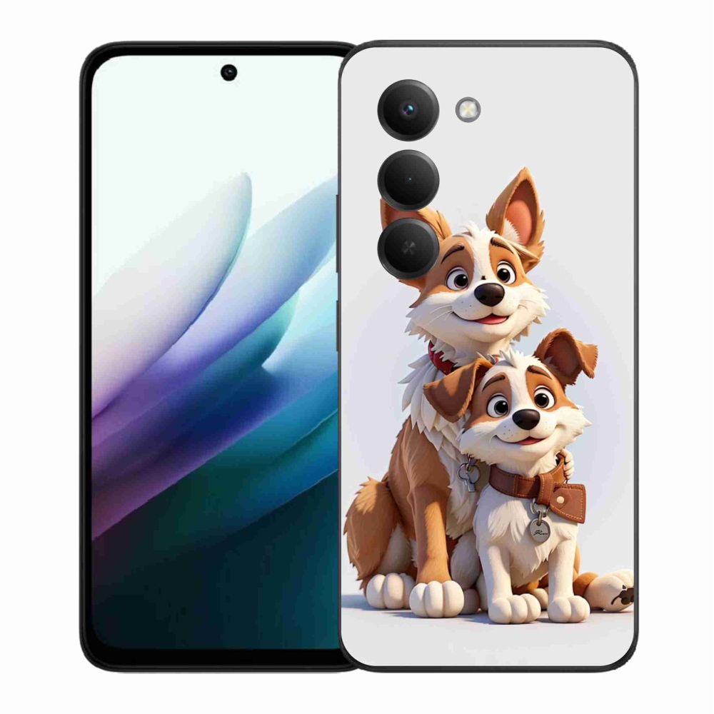 Gélový kryt mmCase na Xiaomi Redmi 15 4G/5G (171mm) - kreslenie psy