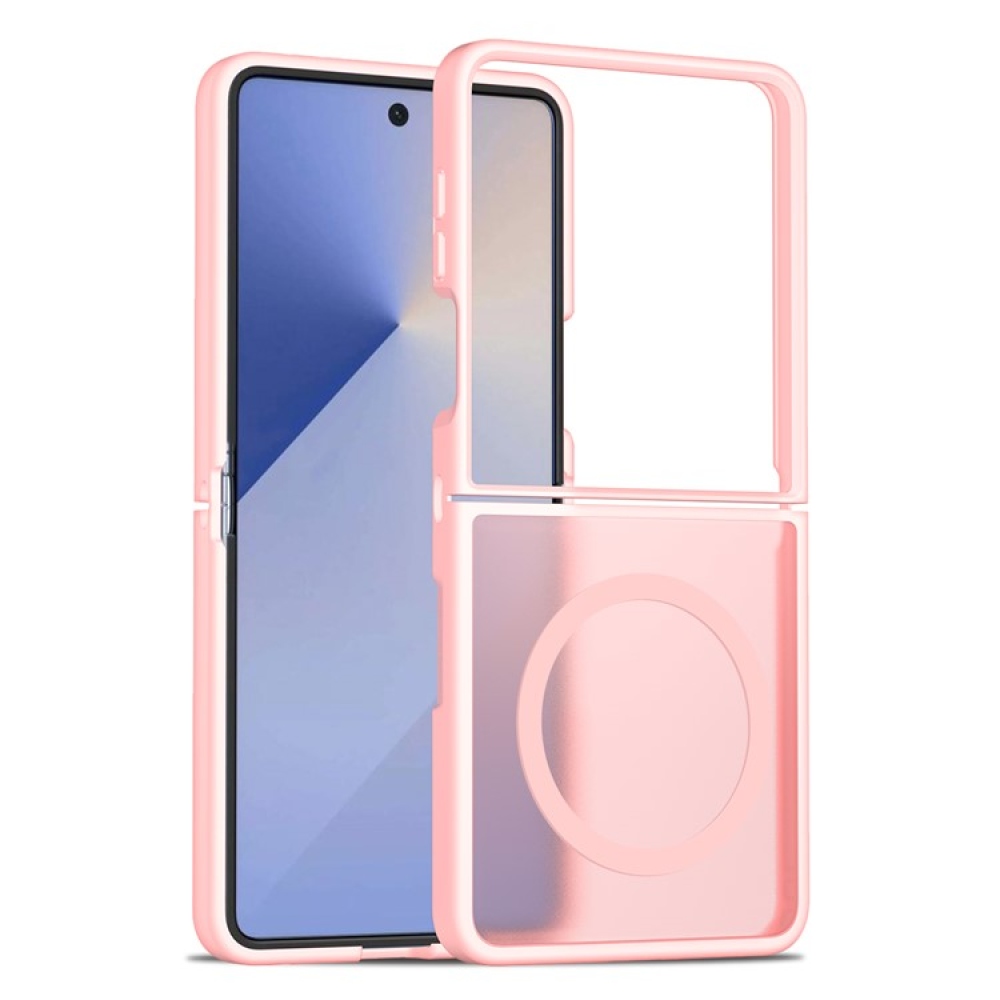 Skin gélový obal s pevným chrbtom a podporou MagSafe na Samsung Galaxy Z Flip7 5G - ružový