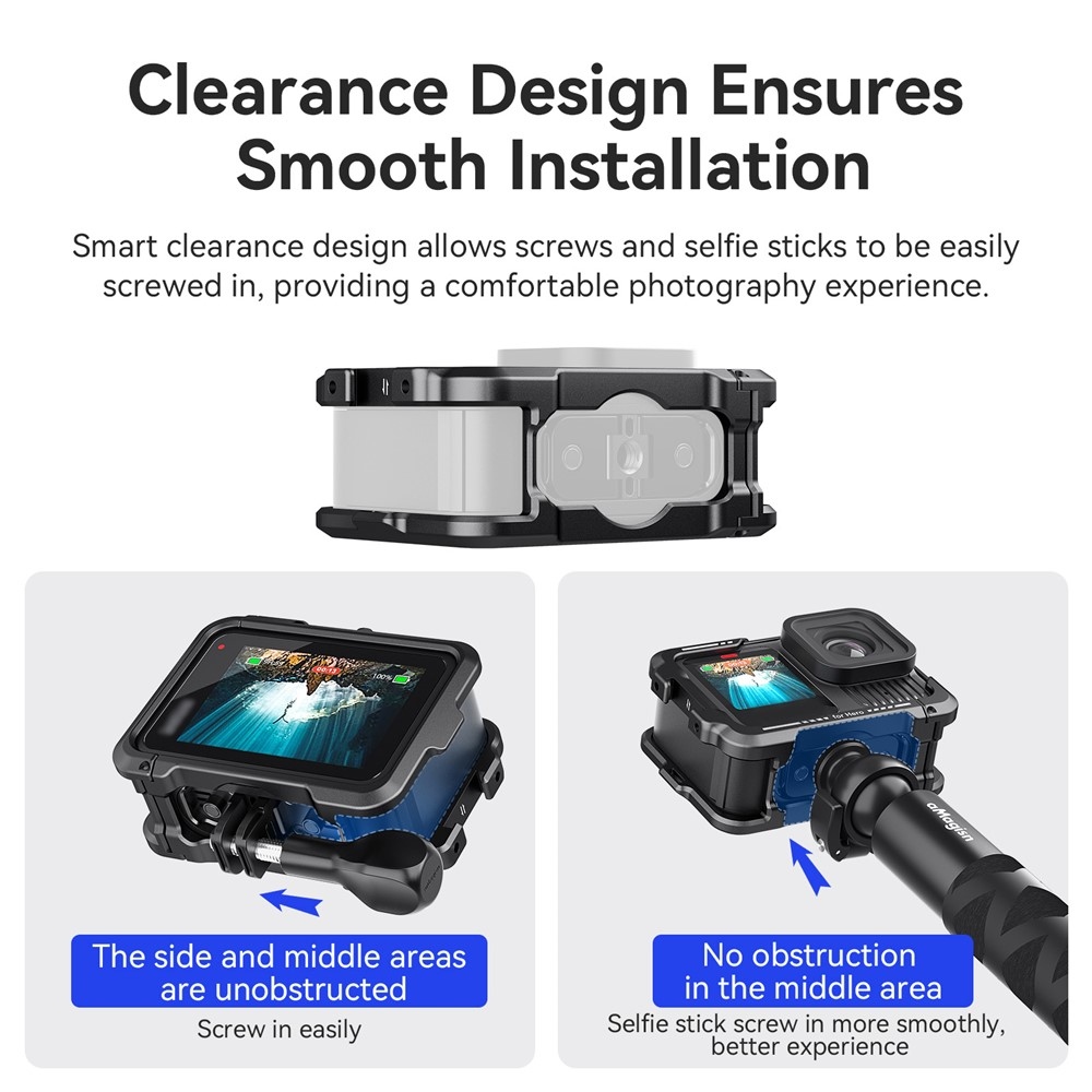 Kovový ochranný rám AMAGISN pre GoPro Hero 13/12/11/10/9