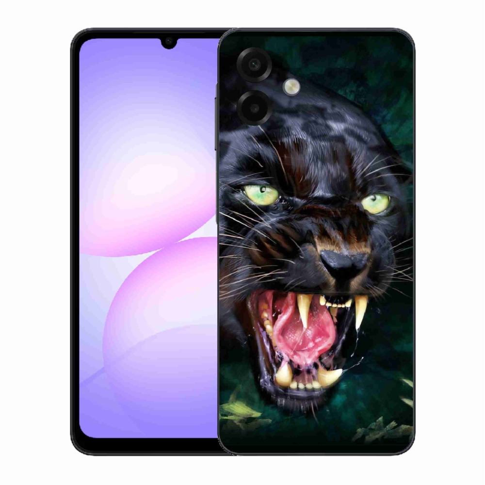 Gélový kryt mmCase na Samsung Galaxy A07 4G - rozzúrený čierny panter