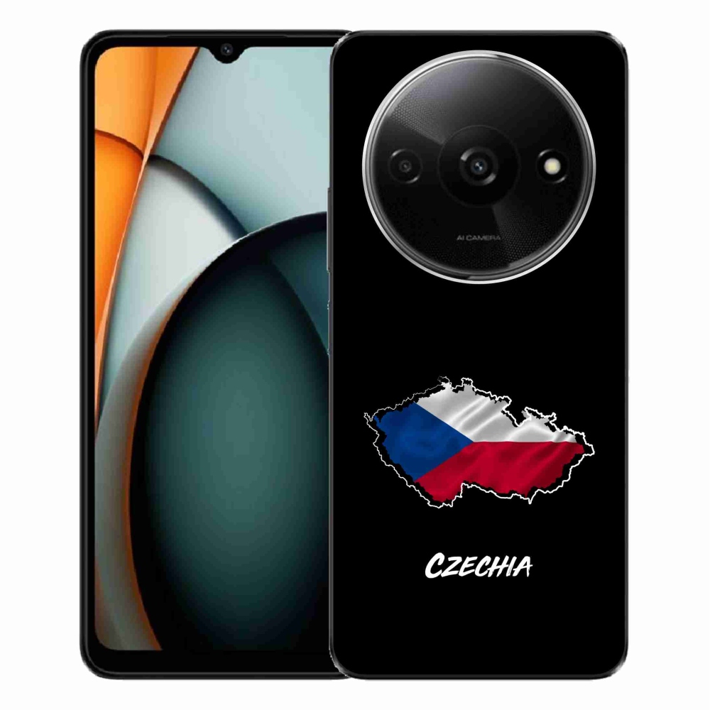 Gélový kryt mmCase na Xiaomi Redmi A3 - Czechia čierne pozadie