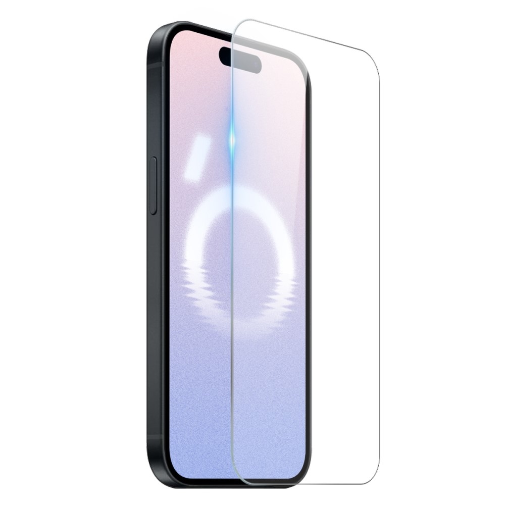 NORTHJO priehľadný gélový obal + tvrdené sklo na iPhone 16 Plus - priehľadný