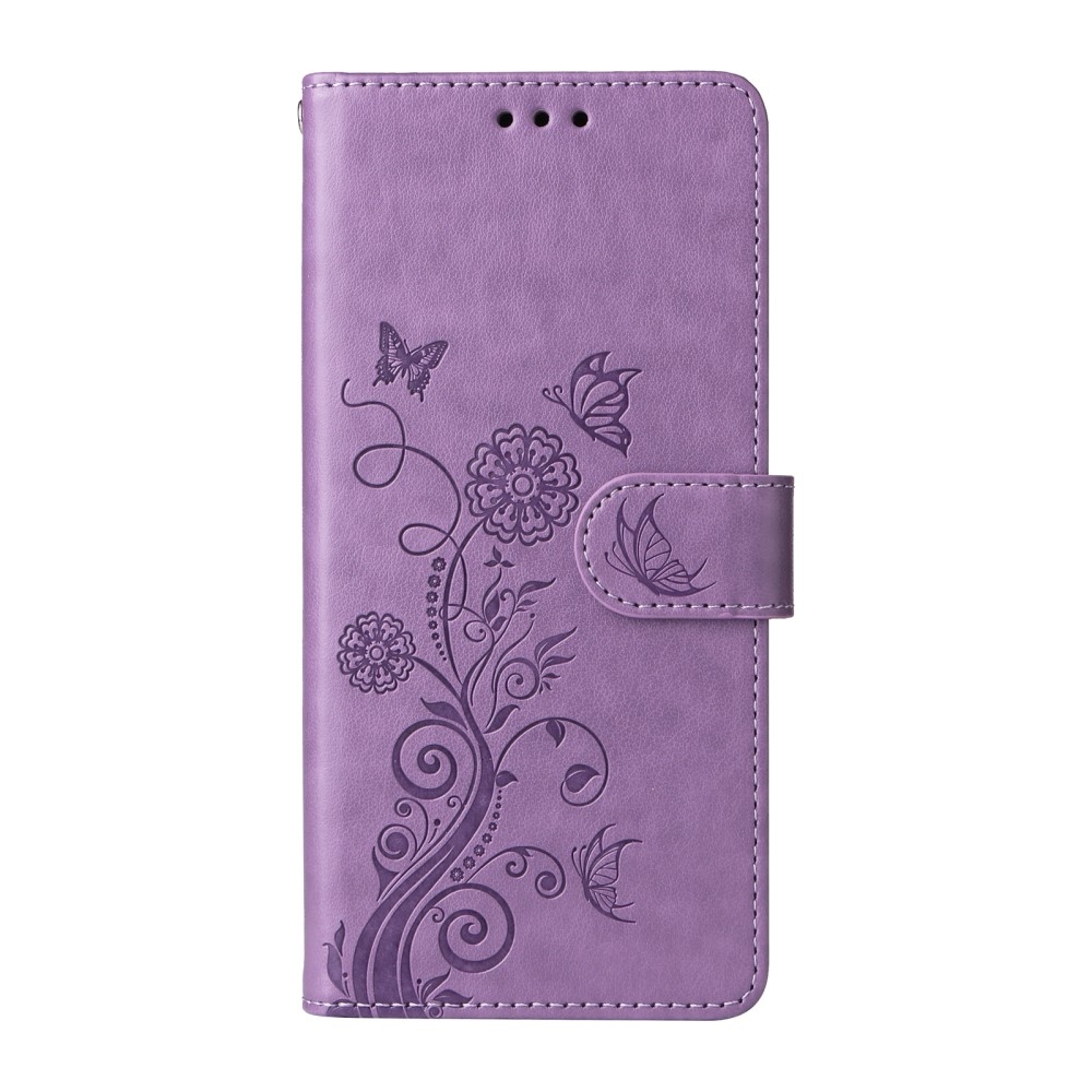 Flowery knižkové púzdro na Xiaomi Redmi A5 - fialové