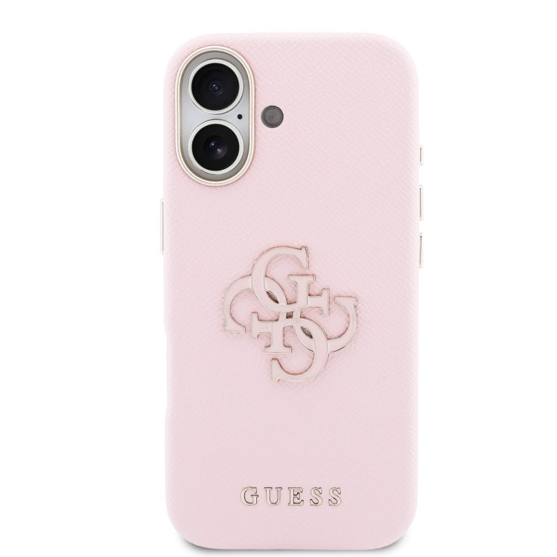 Zadný kryt s logom Guess PU Resin pre iPhone 17 Pink