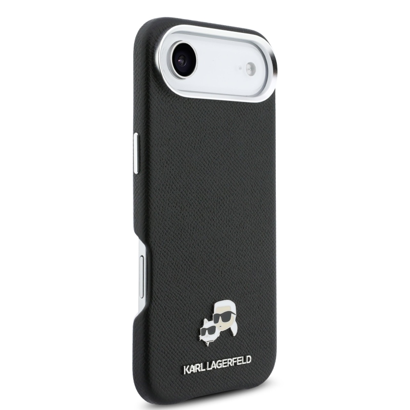 Karl Lagerfeld PU Karl and Choupette Heads Pins MagSafe zadný kryt pre iPhone Air Black