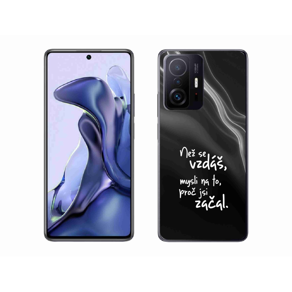 Gélový kryt mmCase na Xiaomi 11T Pro - citát 2 čierne pozadie