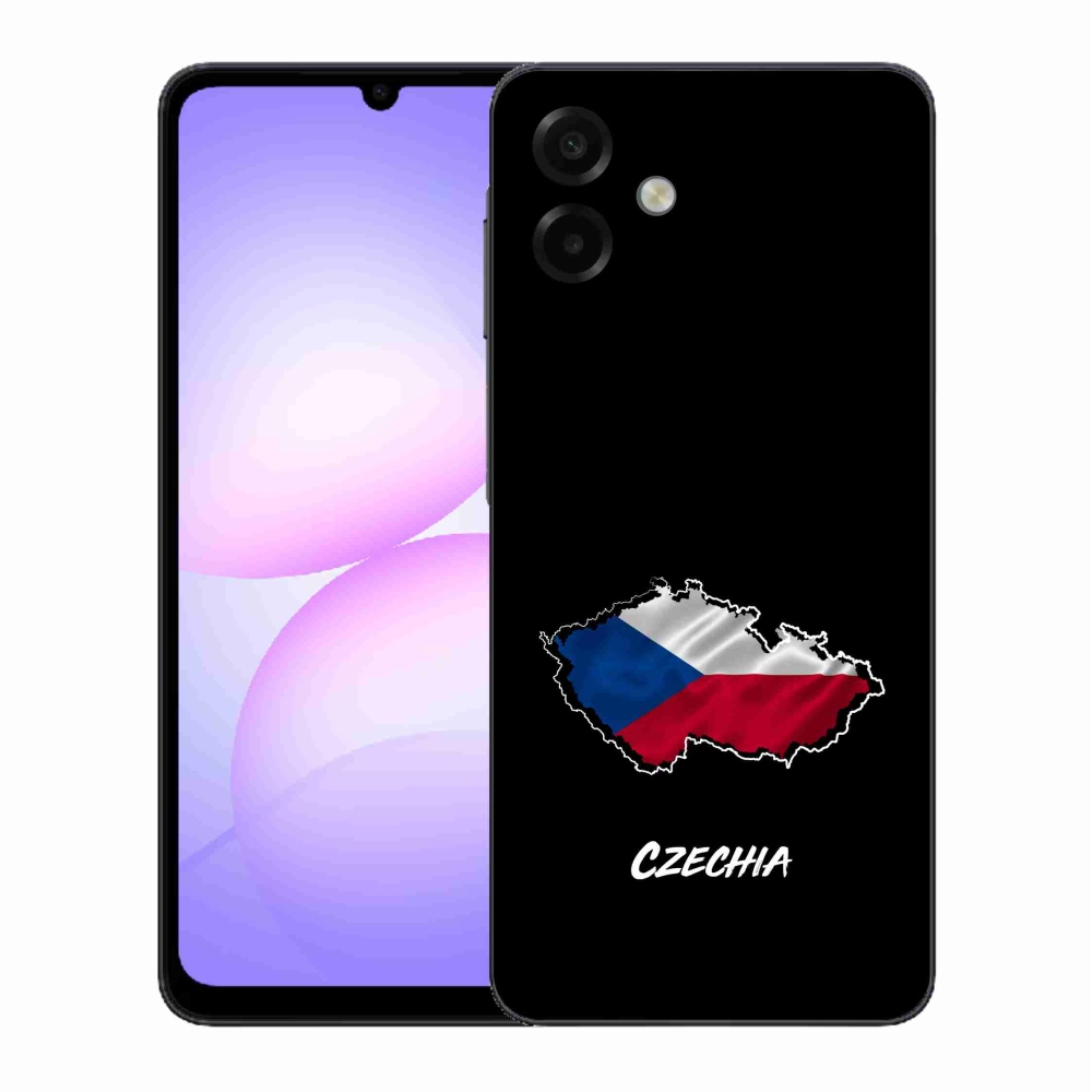 Gélový kryt mmCase na Samsung Galaxy A07 4G - Czechia čierne pozadie