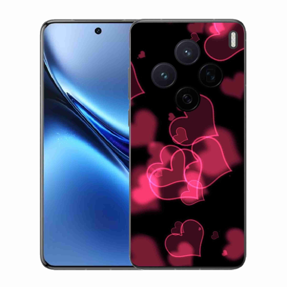 Gélový kryt mmCase na Vivo X200 5G - červená srdiečka
