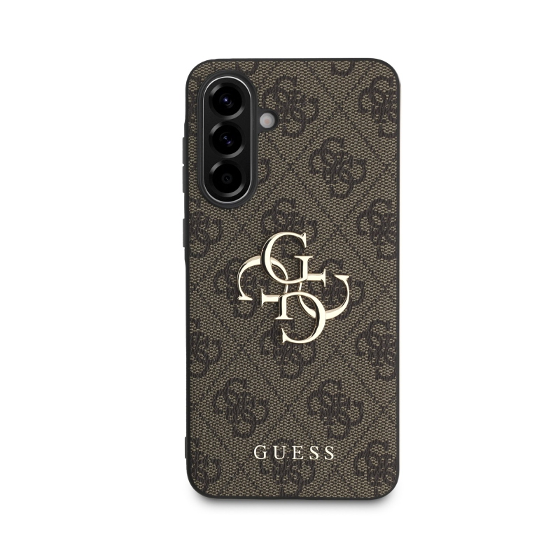 Guess PU 4G Metal Logo Zadný Kryt pre Samsung Galaxy A36 Brown