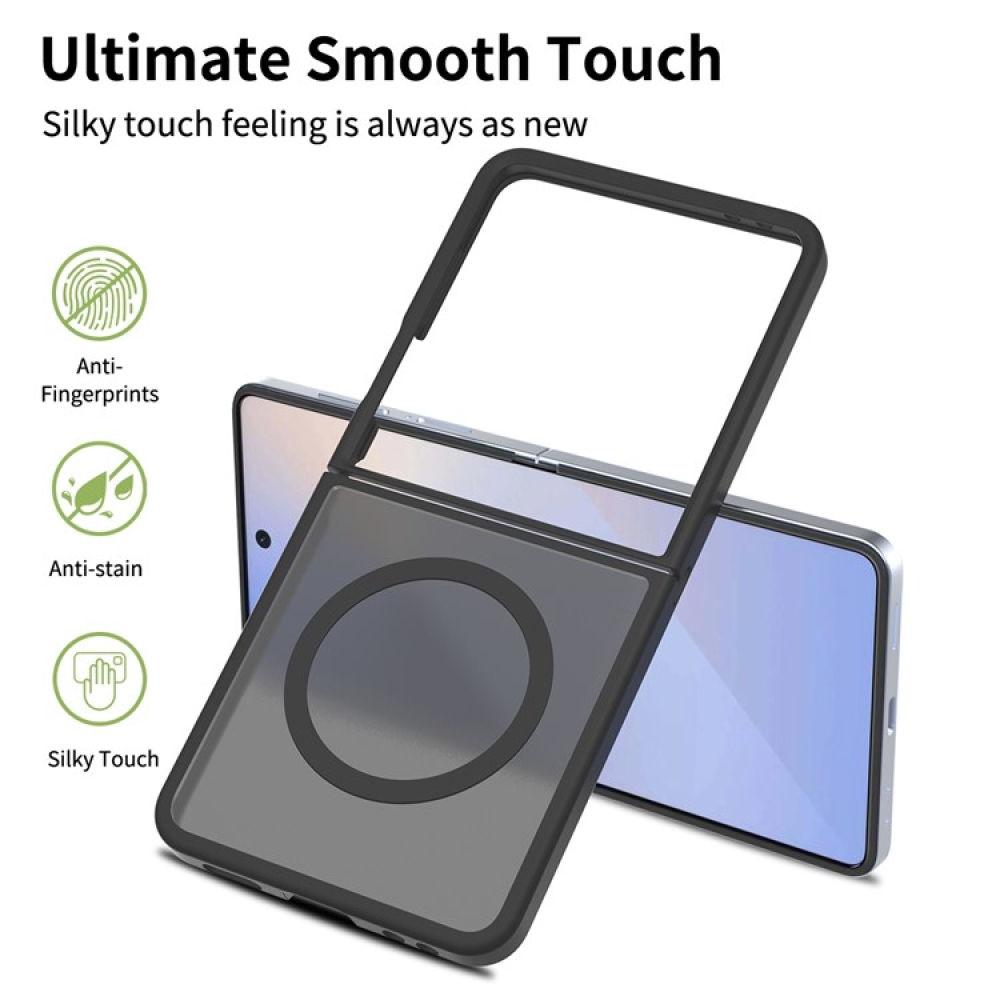 Skin gélový obal s pevným chrbtom a podporou MagSafe na Samsung Galaxy Z Flip7 5G - čierny