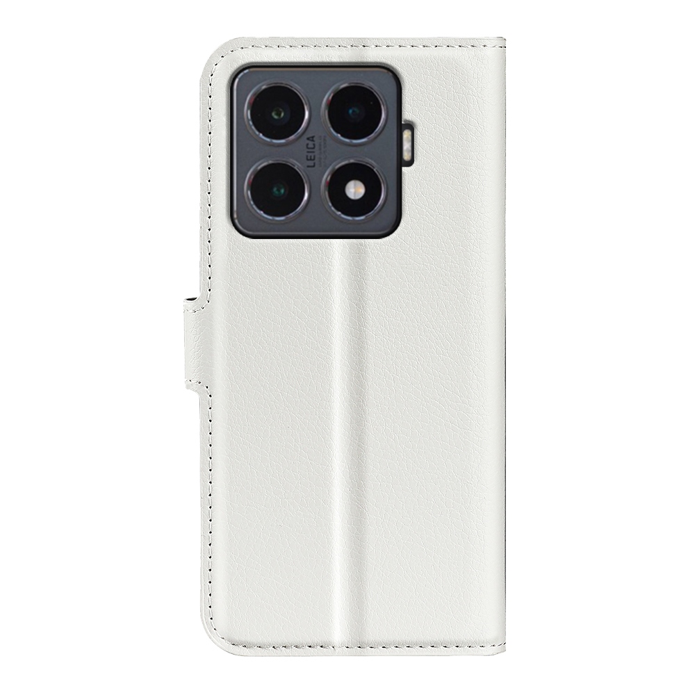 Litchi knižkové púzdro na Xiaomi 15T Pro - biele