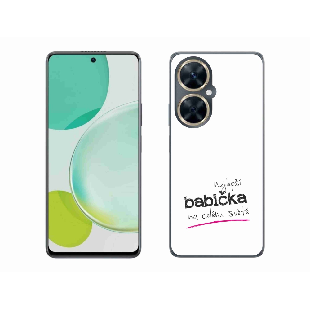 Gélový kryt mmCase na Huawei Nova 11i - najlepšia babička 4 biele pozadie