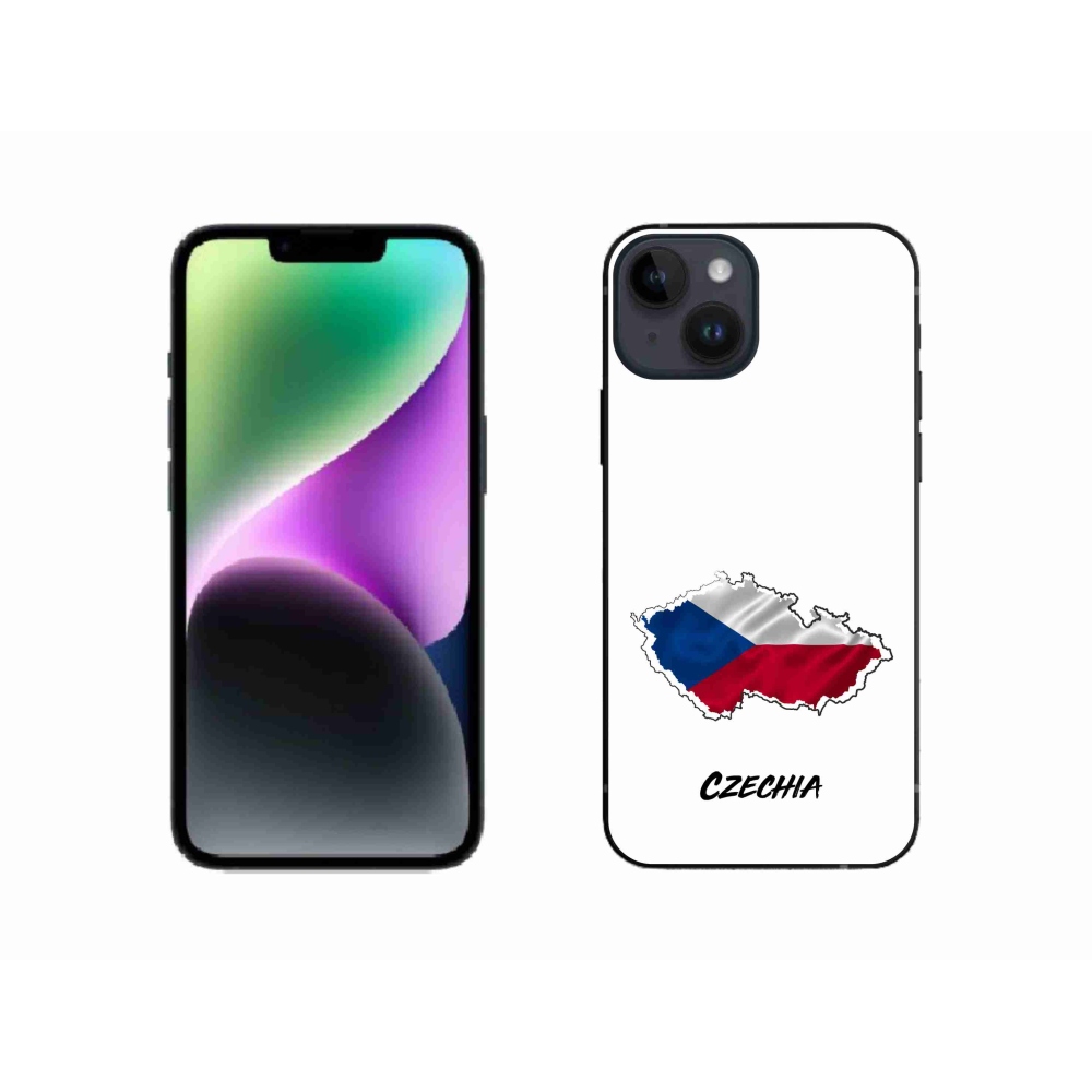 Gélový kryt mmCase na iPhone 14 - Czechia biele pozadie