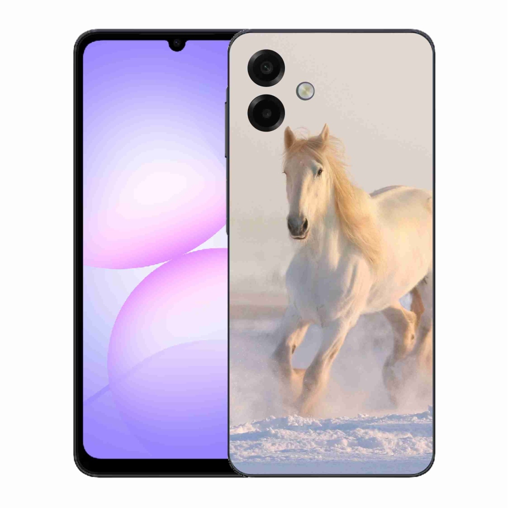 Gélový kryt mmCase na Samsung Galaxy A07 4G - kôň v snehu