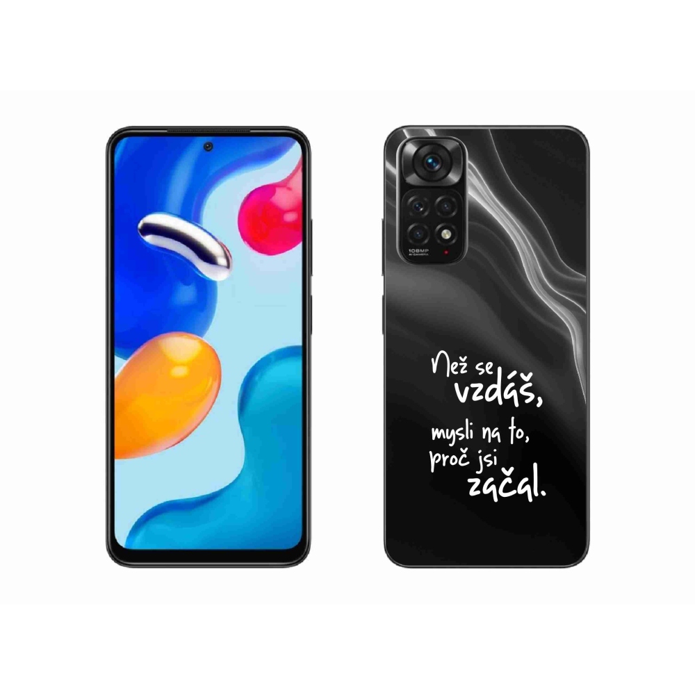 Gélový kryt mmCase na Xiaomi Redmi Note 11 4G - citát 2 čierne pozadie
