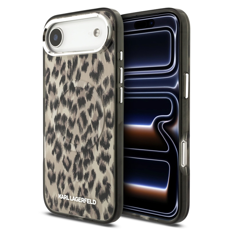 Karl Lagerfeld IML Leopard MagSafe zadný kryt pre iPhone Air Brown