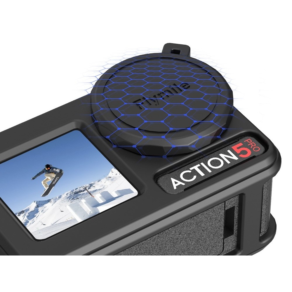 FLYMILE silikónový ochranný obal s krytkou objektívu pre DJI Osmo Action 5 Pro - modrý
