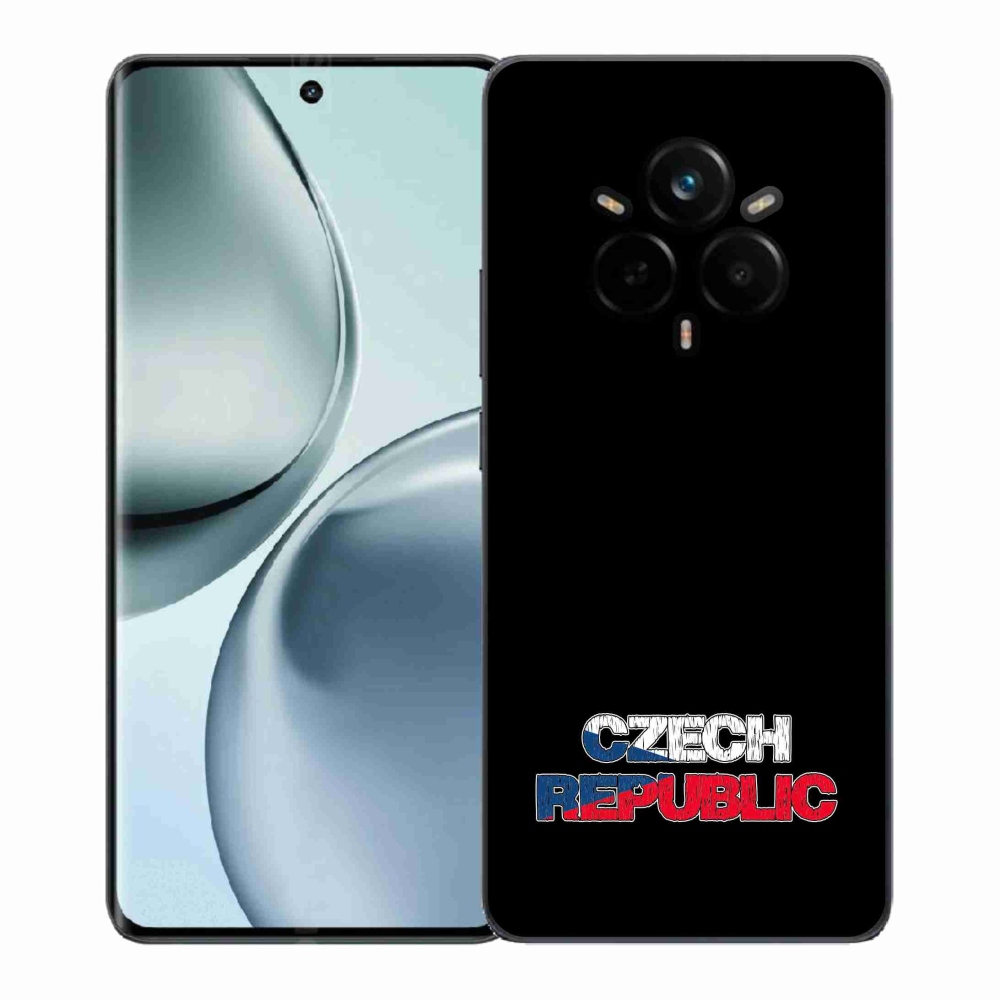 Gélový kryt mmCase na Realme 14 Pro+ 5G - Czech Republic čierne pozadie