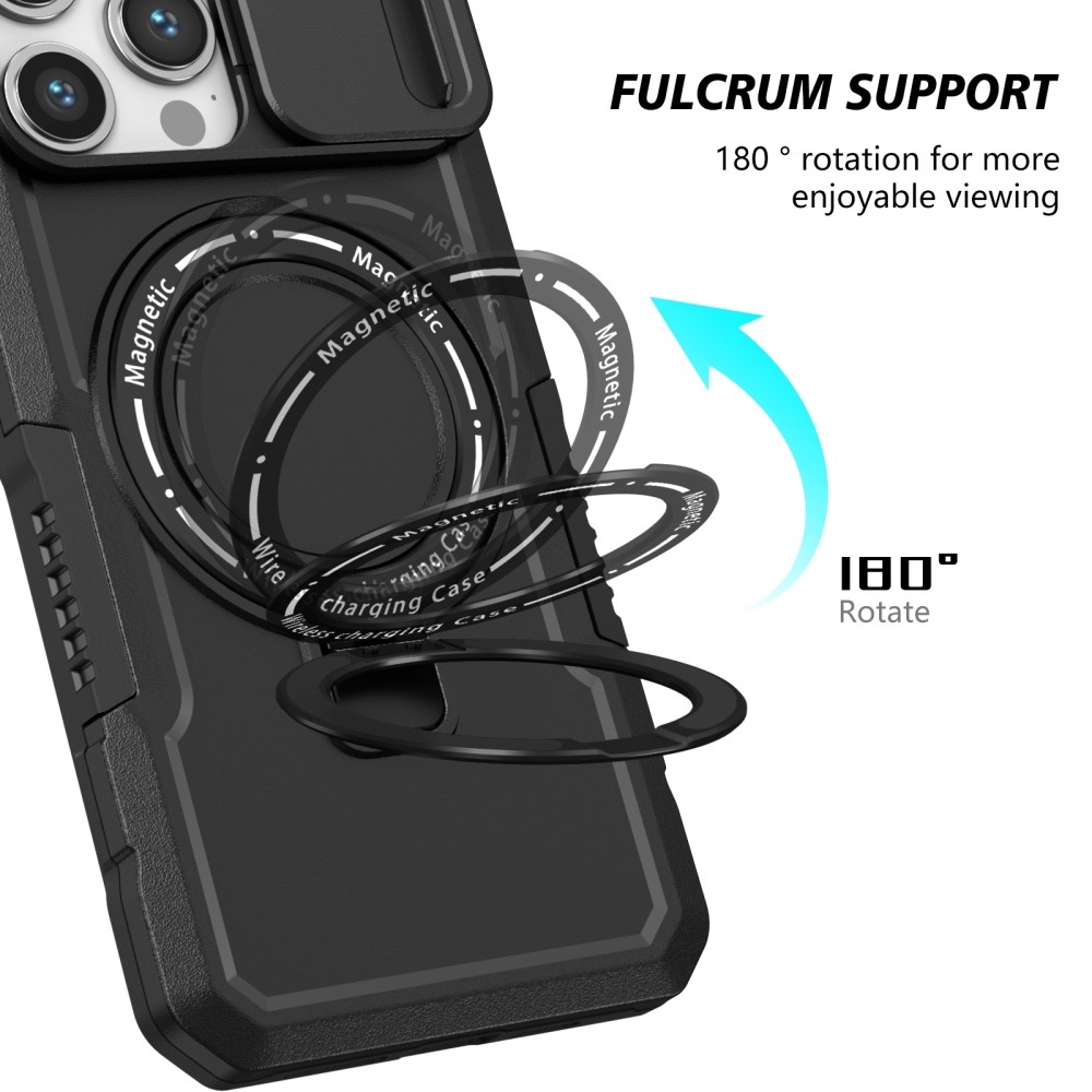 Military odolný kryt s MagSafe na iPhone 14 Pro Max - čierny