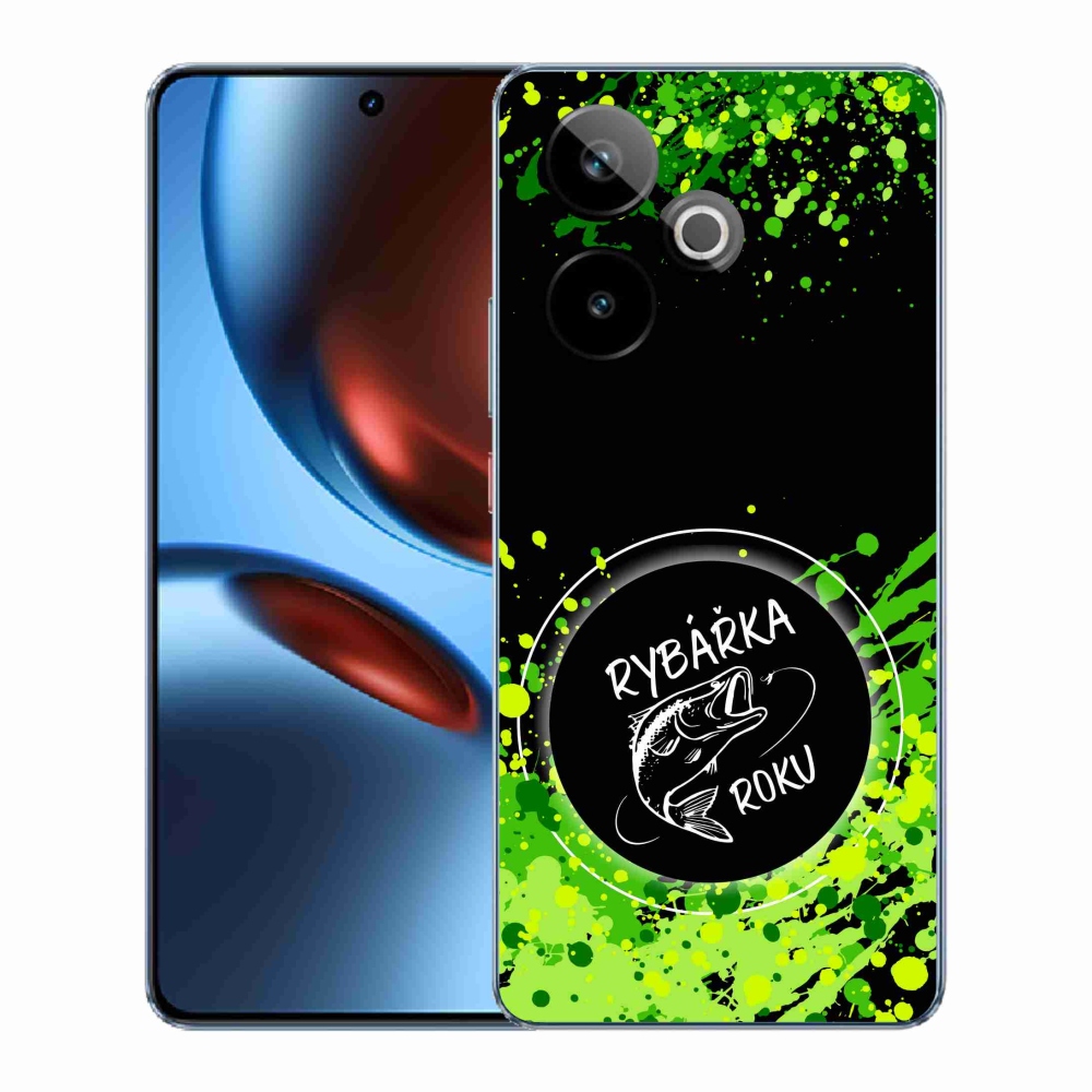 Gélový kryt mmCase na Realme GT 7 5G/GT 7T 5G - rybárka roka čierne pozadie