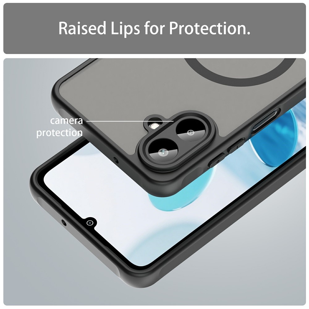 Case matný gélový obal s MagSafe na Samsung Galaxy A07 4G - čierny