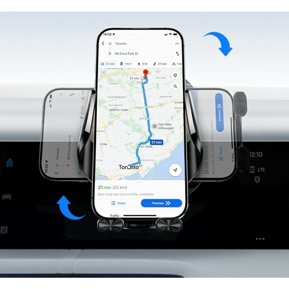 Essager bezdrôtová nabíjačka do auta s prísavkou 15W