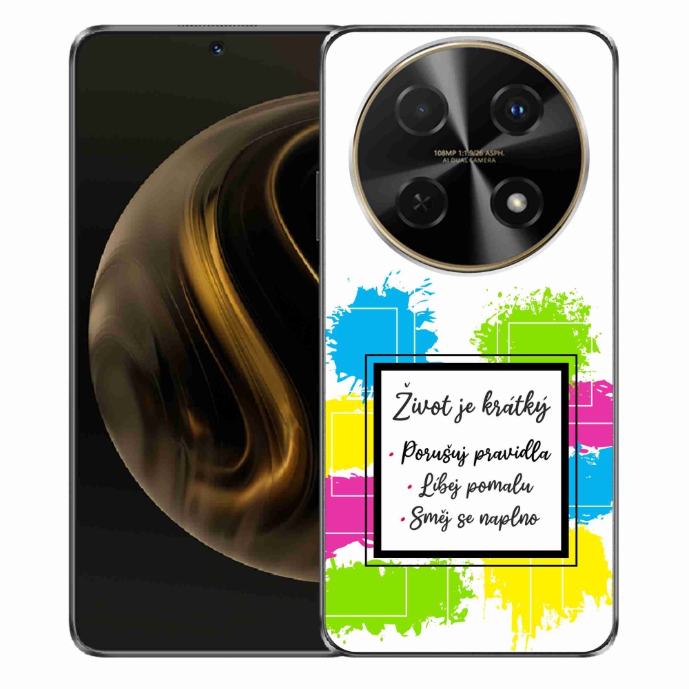 Gélový kryt mmCase na Huawei Nova 12i - citát 5 biele pozadie